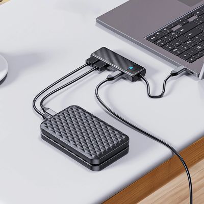 9. Hub USB-C Orico PAPW4A-C3 stacja dokująca 4x USB-A 3.0 - czarny