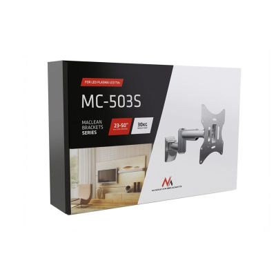 6. Uchwyt ścienny do monitora Maclean MC-503S (Obrotowy, ścienne, Uchylny; 23" - 42"; max. 30kg)