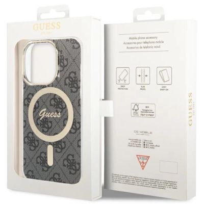 7. Etui Guess 4G MagSafe na iPhone 13 Pro / iPhone 13 - czarne