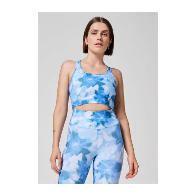 4. Top do ćwiczeń CASALL Blossom Square Neck Sports Top niebieski
