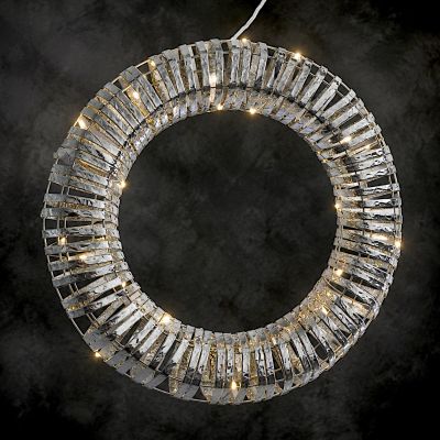 4. WIANEK DEKORACYJNY OPONA 30LED 40CM SREBRNY