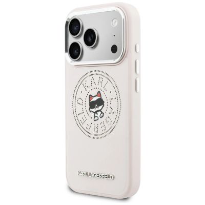 2. Etui Karl Lagerfeld Point & Choupette Sketch MagSafe na iPhone 17 Pro - różowe