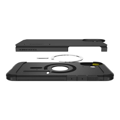 9. Etui Spigen Tough Armor MagSafe z podstawką na iPhone 16 - czarne