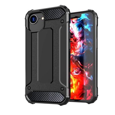 2. Pancerne hybrydowe etui Hybrid Armor pokrowiec futerał na iPhone 16e / 17e - czarne