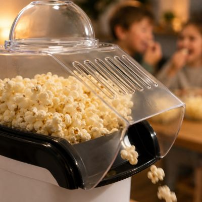 8. Maszynka do popcornu Esperanza Poof EKP005W (1200W; kolor biały)