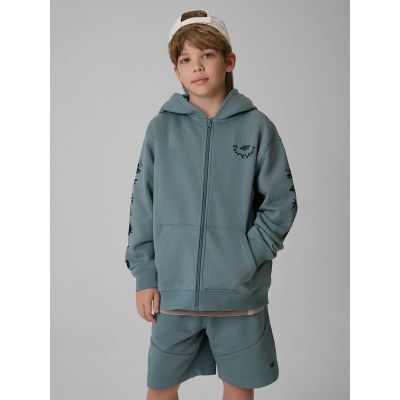 Bluza dresowa loose z kapturem chłopięca 4F 4FJRSS26TSWSM3052-46S