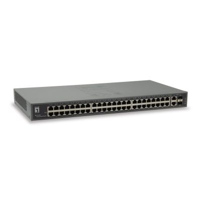 4. Przełącznik LevelOne FGU-5021 - Niezarządzalny - 48 x 10/100 + 2 x Combo Gigabit SFP - Możliwość montażu w szafie