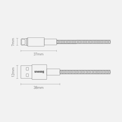 16. Baseus Tungsten kabel USB - Lightning 2,4 A 2 m czarny (CALWJ-A01)