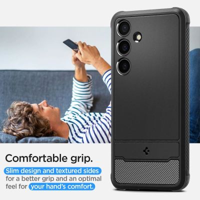 14. Etui Spigen Rugged Armor na Samsung Galaxy S24 - czarny mat