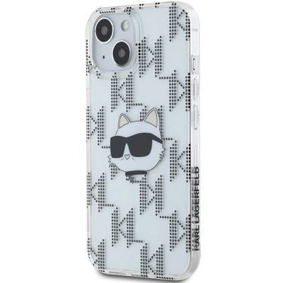 2. Etui Karl Lagerfeld IML Choupette Head & Monogram na iPhone 15 / 14 / 13 - przezroczyste