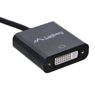 3. Adapter Lanberg AD-0007-BK (DisplayPort M - DVI-D F; 0,10m; kolor czarny)
