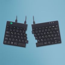 R-Go Tools Ergonomiczna klawiatura R-Go Split Break v2 z oprogramowaniem break, QWERTZ_DE, przewodowa, czarna