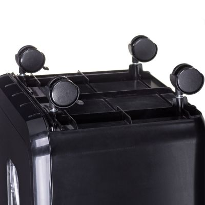 11. Niszczarka Activejet ASH-2502C, P-4, 28 l, ścinki 4x40 mm, 25 kartek, czarna