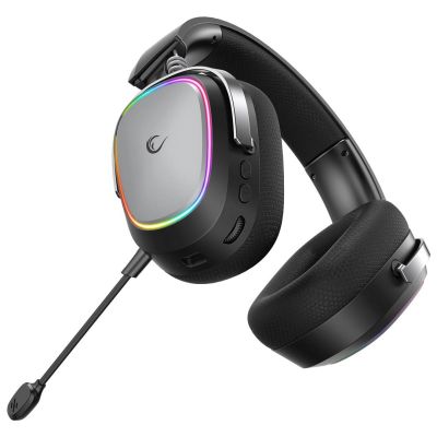 4. Słuchawki Rampage RETSU Słuchawki bezprzewodowe nauszne BT 2.4G RGB czarne