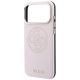 6. Etui Guess Perforated 4G Gold Logo Magsafe na iPhone 17 Pro Max / 18 Pro Max - różowe