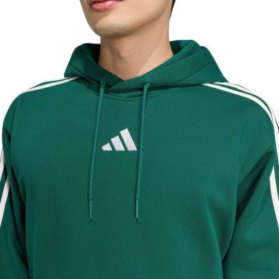 4. Bluza męska adidas Essentials 3-Stripes Fleece Hoodie zielona KZ1413