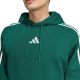 4. Bluza męska adidas Essentials 3-Stripes Fleece Hoodie zielona KZ1413