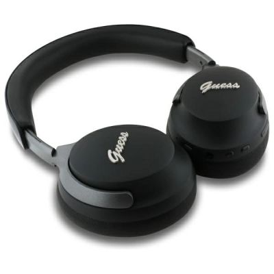 4. Słuchawki nauszne Bluetooth Guess Metal Script Logo ANC - czarne