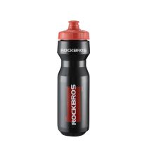 Bidon rowerowy Rockbros 750 ml - przezroczysto-czarny z czerwonym ustnikiem
