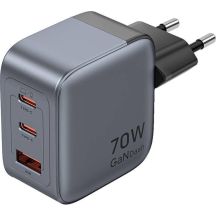 Ładowarka Vention 70W GaN PD 1x USB-A 2x USB-C czarna