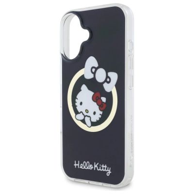 6. Etui Hello Kitty IML Fun bow Magsafe na iPhone 16 - czarne