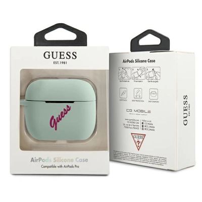 3. Etui Guess Silicone Vintage na AirPods Pro - niebiesko-różowe