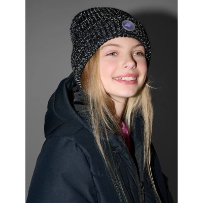 4. Czapka beanie odblaskowa dziewczęca 4F 4FJRAW25ACAPF0750-20S
