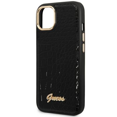 6. Etui Guess Croco Collection na iPhone 14 Plus - czarne