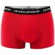 3. Le Coq Sportif bokserki majtki męskie 3PAK czerwone szare granatowe