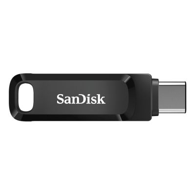12. Pendrive SanDisk Ultra Dual GO SDDDC3-064G-G46 (64GB; USB 3.0, USB-C; kolor czarny)