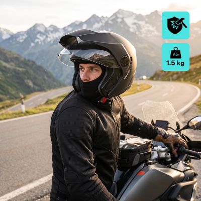 3. Kask motocyklowy Meteor Hekato XL 61 cm czarny