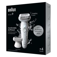 Depilator Braun Silk-épil 9 9-041, Srebrny, 40 pęset, MicroGrip, Bateria, 100 - 240 V, 50/60 Hz