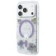 2. Etui Guess Resin Flowers Glitter MagSafe na iPhone 18 Pro Max / 17 Pro Max - fioletowe