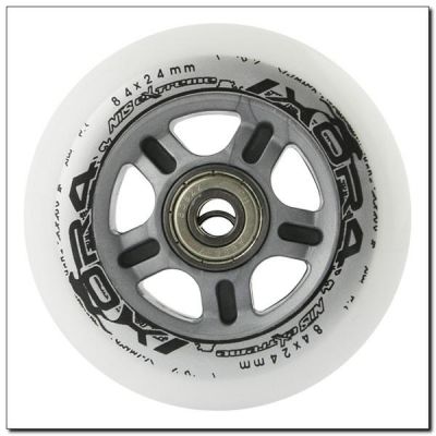 13. PU 84x24 82A PRZEZROCZYSTE (4 szt.) + ABEC-7 CHROME (8 szt.) ZESTAW NILS EXTREME