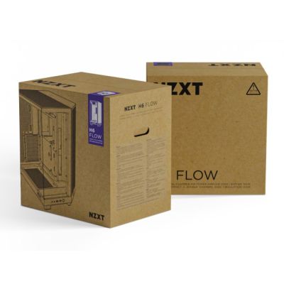 12. NZXT OBUDOWA KOMPUTEROWA NZXT OBUDOWA H6 FLOW MIDI TOWER Z OKNEM BIAŁA