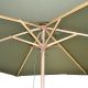 6. PARASOL OGRODOWY DREWNIANY 250CM SKŁADANY ZIELONY