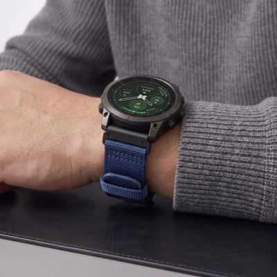 6. Pasek Tech-Protect Nylon Classic na Garmin Fenix 5X / 5X Plus / 6X / 6X Pro / 7X / 8 / 8 Pro / 9 / 9 Pro (51 mm) - granatowy