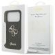 8. Etui Guess Silicone Big 4G Script na iPhone 17 Pro - czarne