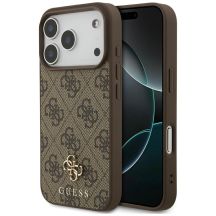 Etui Guess 4G Small Classic Logo MagSafe na iPhone 17 Pro / 18 Pro - brązowe
