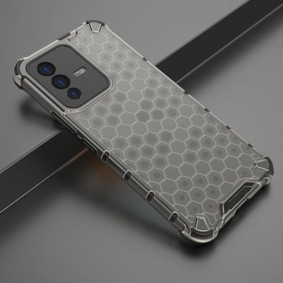 3. Honeycomb etui pancerny pokrowiec z żelową ramką Vivo V23 5G czarny