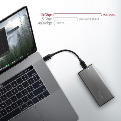 7. AXAGON EEM2-SG2 RAW BOX Etui zewnętrzne na dyski SSD M.2 USB-C 3.2 Gen 2 - srebrny