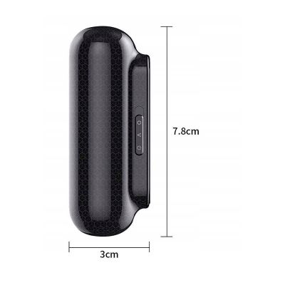 3. Dyktafon GoSpy VOS Q77 2w1 z detekcją głosu 8GB 20 dni Czarny