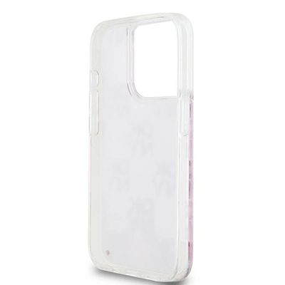 7. Etui DKNY Liquid Glitter Multilogo na iPhone 15 Pro - różowe
