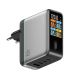 Ładowarka sieciowa Cuktech AD1204U 120 W z wyświetlaczem i kablem USB-C - srebrna