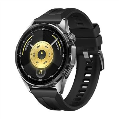 4. Zegarek Huawei WATCH GT 6 46mm Inteligentny z GPS i AMOLED, wodoodporny, czarny