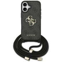 Etui Guess 4G Big Logo Cord Stap Crossbody na iPhone 17 - czarne