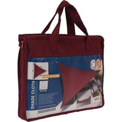 3. ŻAGIEL PRZECIWSŁONECZNY OGRODOWY TRÓJKĄT 3,6X3,6X3,6M BORDOWY