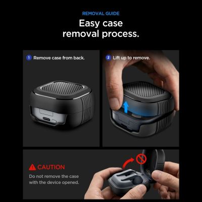 11. Etui Spigen Rugged Armor na Samsung Galaxy Buds 4 / 4 Pro - czarne matowe