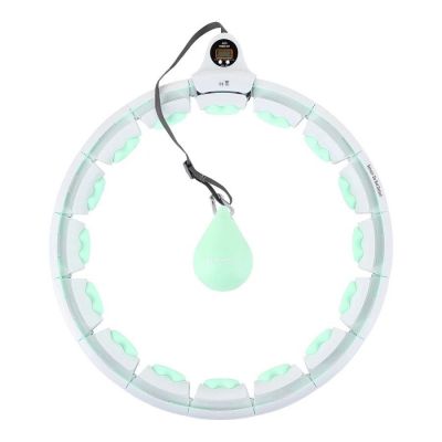 Hula hop HMS HHW06 z wypustkami, obciążnikiem i licznikiem zielony