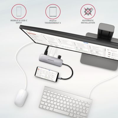 5. Axagon HMC-HCR3A 3x USB-A+ HDMI+ SD/microSD USB-C 3.2 Gen 1 hub 20cm Przewodowa USB 3.2 Gen 1 (3.1 Gen 1) Type-C Szary